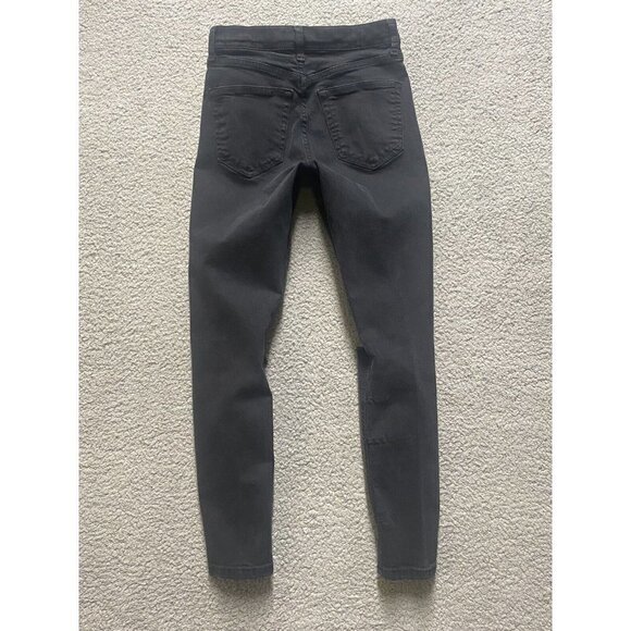 Topshop Jeans Women's Black Jamie Distressed Denim Size W26L30 - Picture 1 of 8